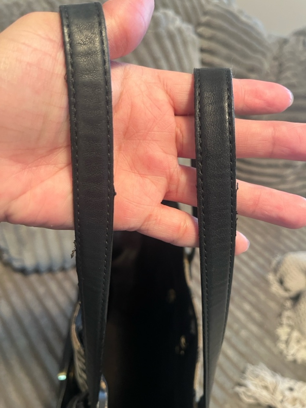 Coach Two-Tone Signature Canvas Tote with Black Leather Base - Picture 5 of 11